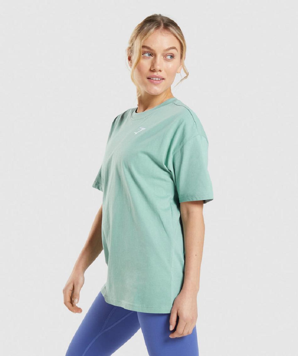 Gymshark Training Oversized Ženske T Shirts Plave | HR 3267HAP